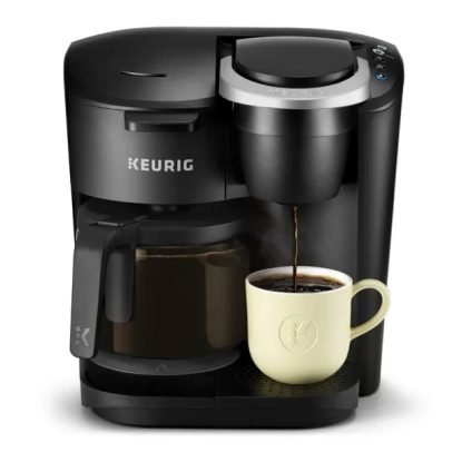 Essentials Black Single Serve K-Cup Coffee Maker, Black☕
