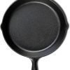 10.25 Inch Cast Iron Pre-Seasoned Skillet – Signature Teardrop Handle - Use in the Oven, on the Stove, on the Grill, or Over a Campfire, Black