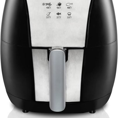3.2 Quart Digital Air Fryer Oven with 6 Presets, Easy to Clean Nonstick Basket, Black (35065)