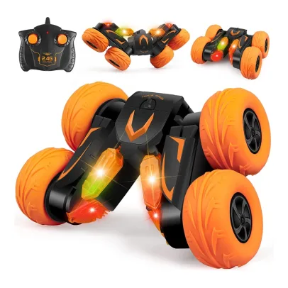 VILICO Electric Competitive RC Stunt Car Toy for Kids,Remote Control Car,Double-Sided Rotation 360°,High-Speed 4WD Off-Road Vehicle for Boys Girls,Gift Toys for Boys 3 4 5 6 7 8 9 10 11 12 Year Old