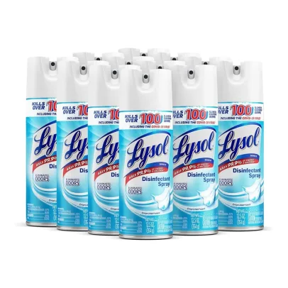Lysol19200741866 Disinfectant Spray, Crisp Linen, 150oz (12X12.5oz)