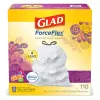 Glad Trash & Food Storage ForceFlex Protection Series Tall Trash Bags, 13 Gal, Gain Moonlight Breeze with Febreze, 110 Ct (Package May Vary)