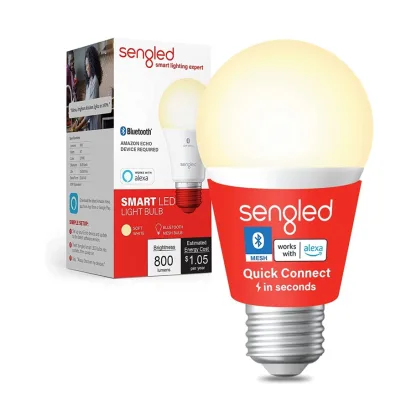 Sengled Smart Light Bulbs, Alexa Light Bulb Bluetooth Mesh, Smart Bulbs That Work with Alexa Only, Dimmable LED Bulb E26 A19, 60W Equivalent Soft White 800LM, High CRI, High Brightness, 10 Pack
